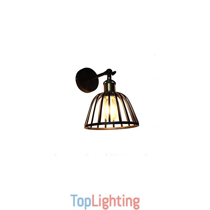 Light Painted Steel Wall Lamp Dumb Black American Coffee Decoration Retro Wall Light Lightsaber Lamp On Wall