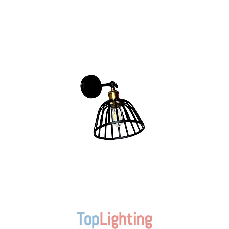Light Painted Steel Wall Lamp Dumb Black American Coffee Decoration Retro Wall Light Lightsaber Lamp On Wall