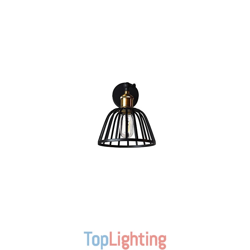 Light Painted Steel Wall Lamp Dumb Black American Coffee Decoration Retro Wall Light Lightsaber Lamp On Wall