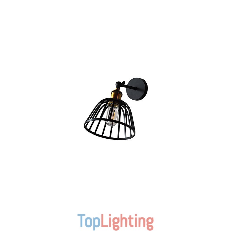 Light Painted Steel Wall Lamp Dumb Black American Coffee Decoration Retro Wall Light Lightsaber Lamp On Wall
