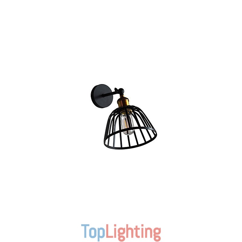 Light Painted Steel Wall Lamp Dumb Black American Coffee Decoration Retro Wall Light Lightsaber Lamp On Wall