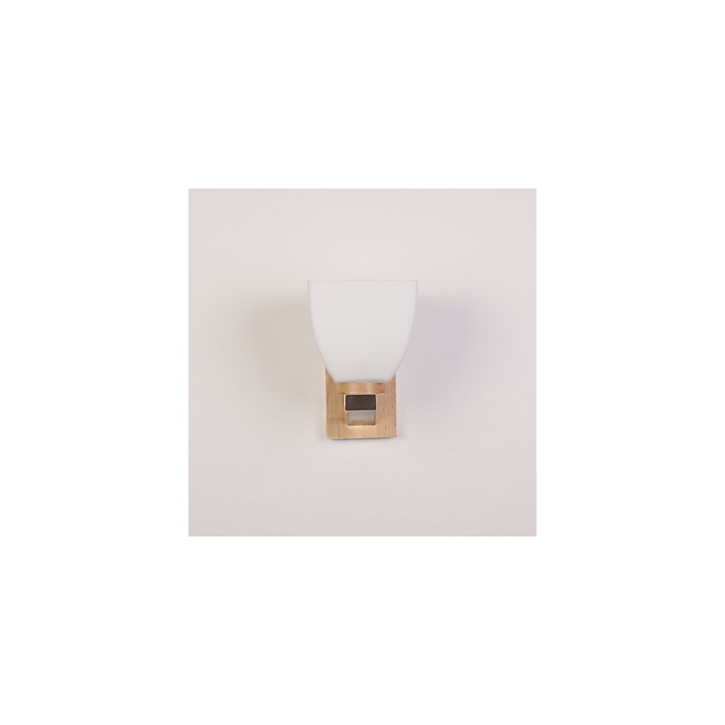 Simple Wall Lamp Bedside Desk Lamp With Glass Shade and Solid Wood for Bedroom Dresser Living Room Baby Room College Dorm Coffee Table Bookcas