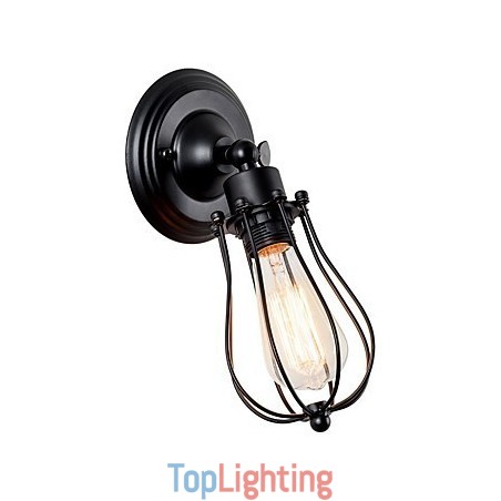 Vintage Wall Light Industrial Wall Sconce Black Metal Wire Caged Wall Light Vintage Wall Light Industrial Wall Sconce Black Metal Wire Caged Wall Light