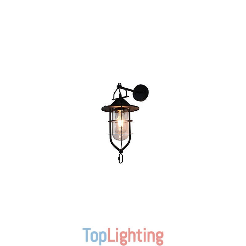 Light Painted Steel Wall Lamp Dumb Black American Coffee Decoration Retro Wall Light Lightsaber Lamp On Wall