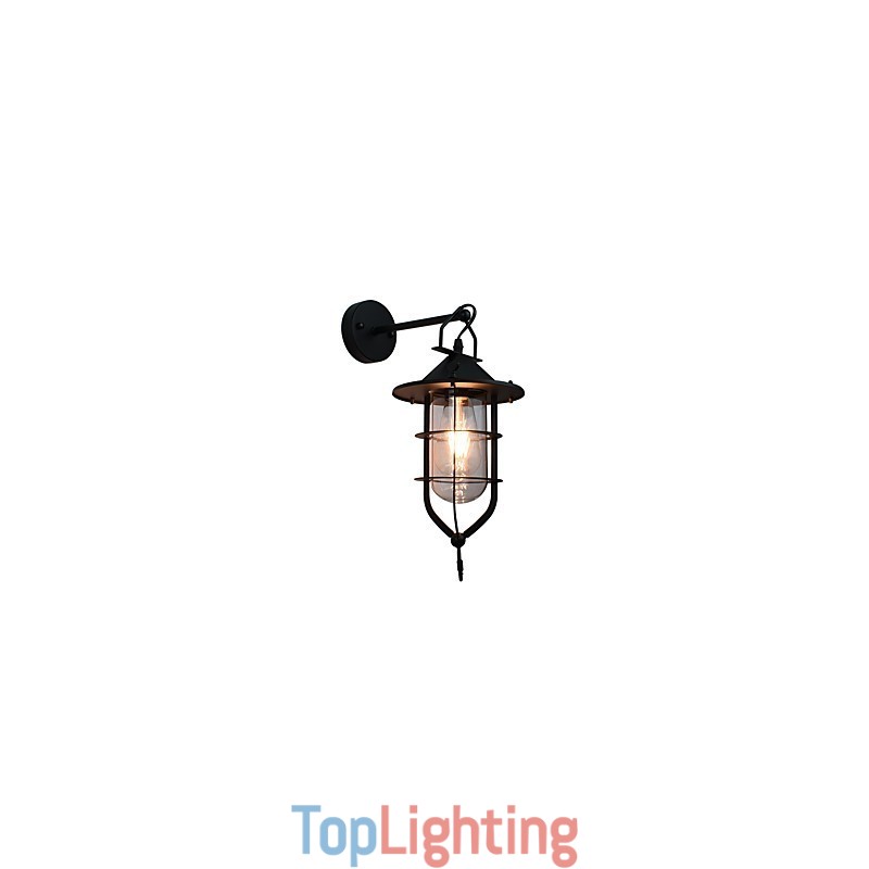 Light Painted Steel Wall Lamp Dumb Black American Coffee Decoration Retro Wall Light Lightsaber Lamp On Wall