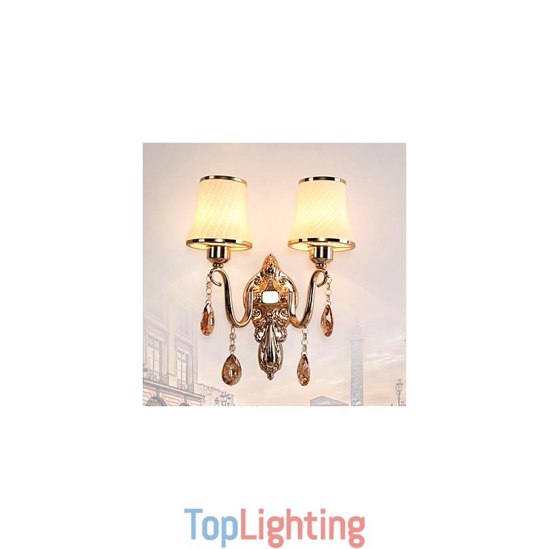 Modern Contemporary Electroplated Feature for Crystal Eye Protection Ambient Light Wall Lights