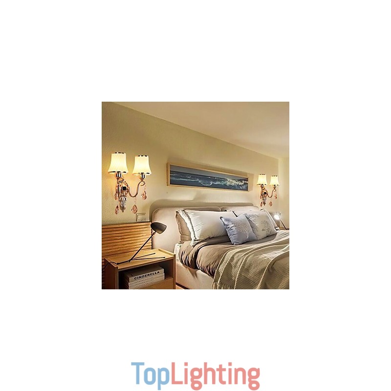 Modern Contemporary Electroplated Feature for Crystal Eye Protection Ambient Light Wall Lights