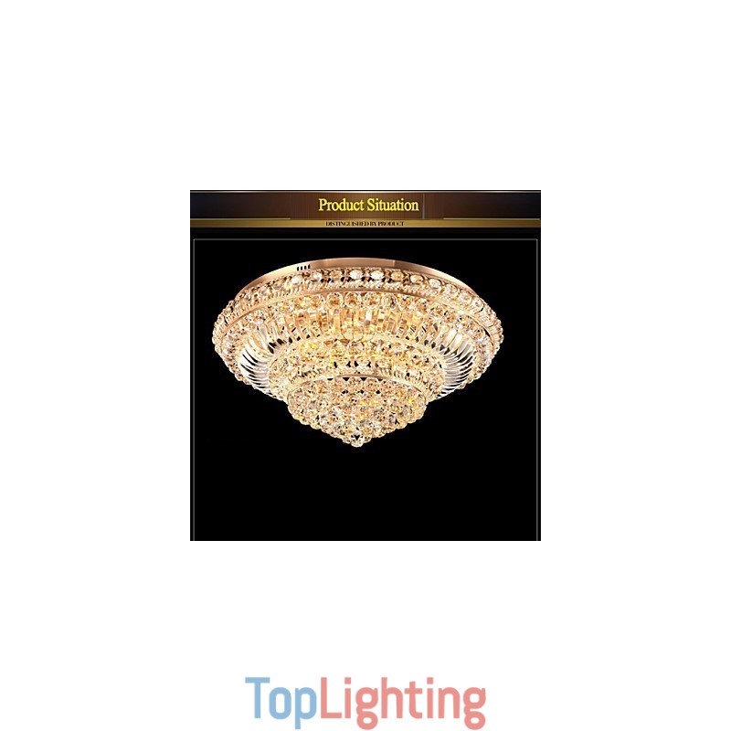 Modern Luxury Crystal Ceiling Light Absorb Dome Light Diameter 60CM