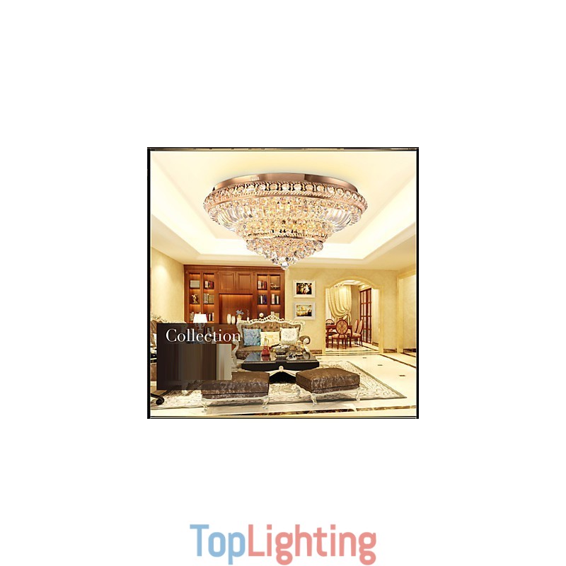 Modern Luxury Crystal Ceiling Light Absorb Dome Light Diameter 60CM