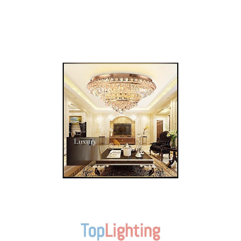 Modern Luxury Crystal Ceiling Light Absorb Dome Light Diameter 60CM