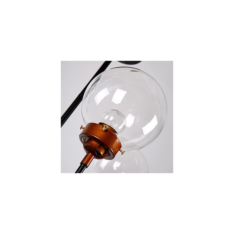 Modern Creative Wrought Iron Chandelier Restoring Ancient Ways Glass Ball Molecular Magic Beans Droplight