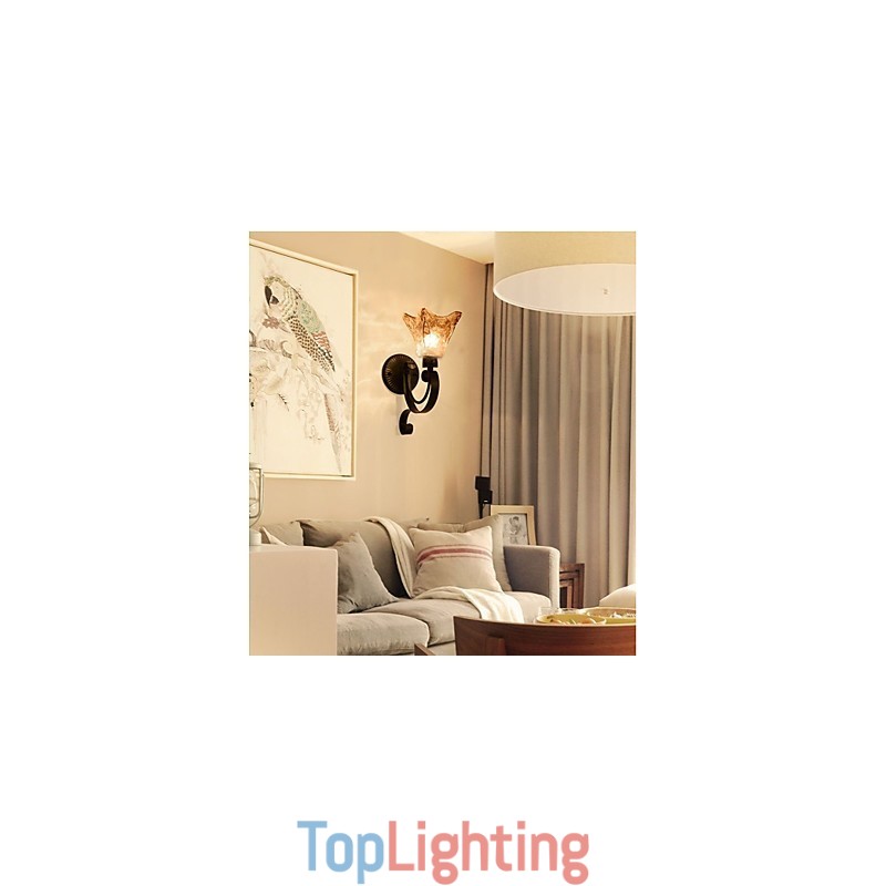 Wall Lamp Simple Living Room Light Iron Decorative Bedroom Bedside Lamp Corridor Lamp