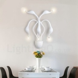 Swan Head Modern Contemporary Multi Colours Ambient Light Wall Sconces Wall Light