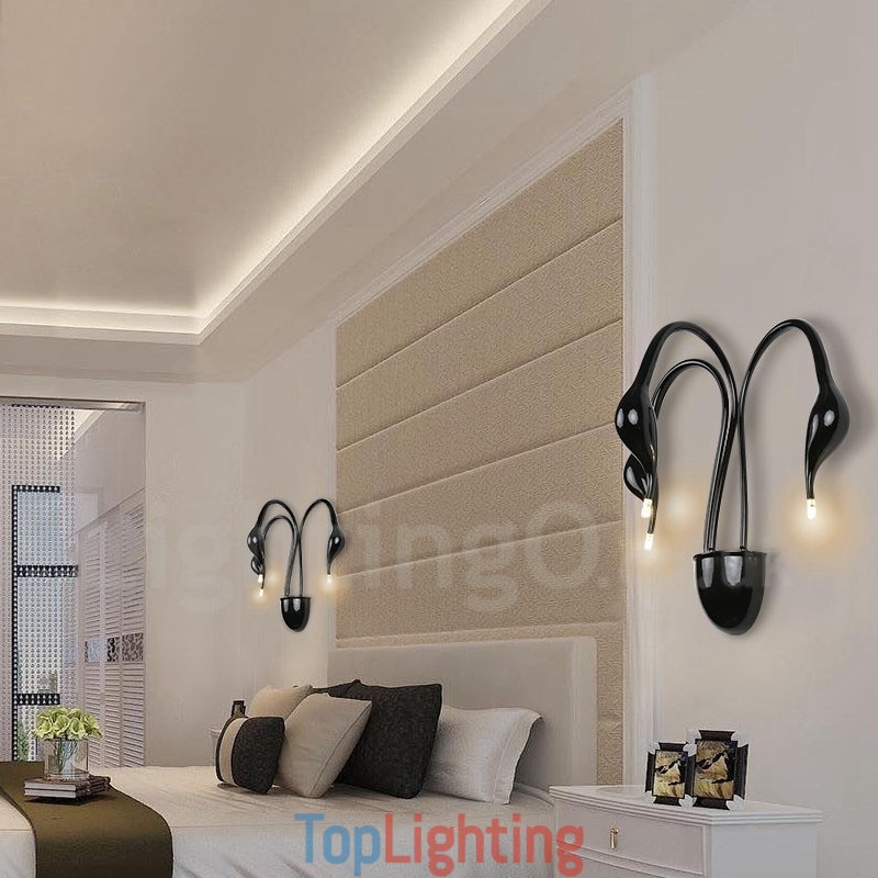 Swan Head Modern Contemporary Multi Colours Ambient Light Wall Sconces Wall Light
