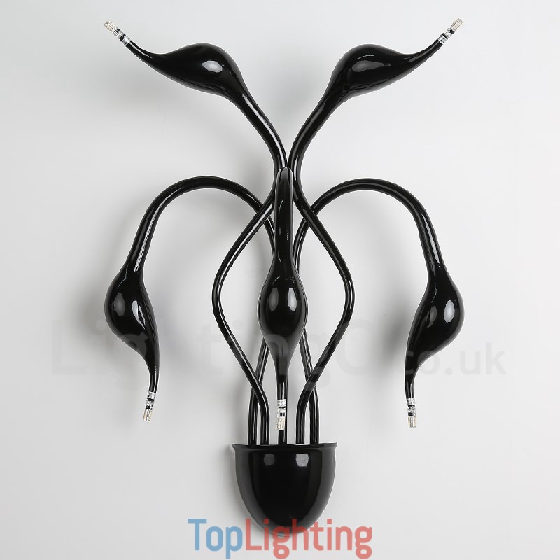 Swan Head Modern Contemporary Multi Colours Ambient Light Wall Sconces Wall Light