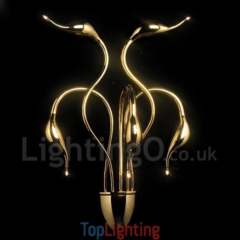 Swan Head Modern Contemporary Multi Colours Ambient Light Wall Sconces Wall Light