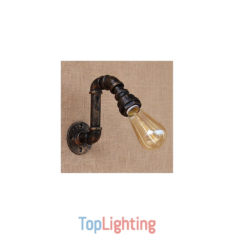 Nostalgia Simple Water Pipe Decorative Small Wall Lamp Wall Light