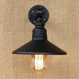 Industrial Style Nordic Water Pipe Wall Lamp Wall Light Black