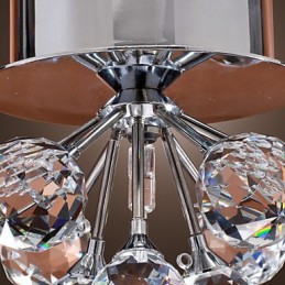 Modern Contemporary Crystal Mini Style Chrome Metal Flush Mount