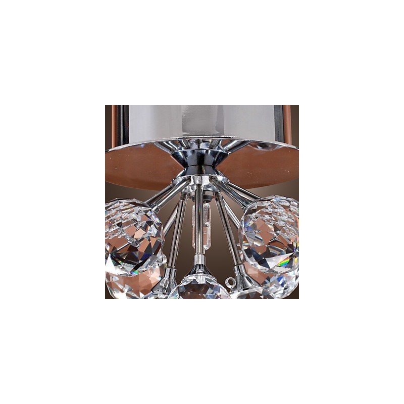 Modern Contemporary Crystal Mini Style Chrome Metal Flush Mount
