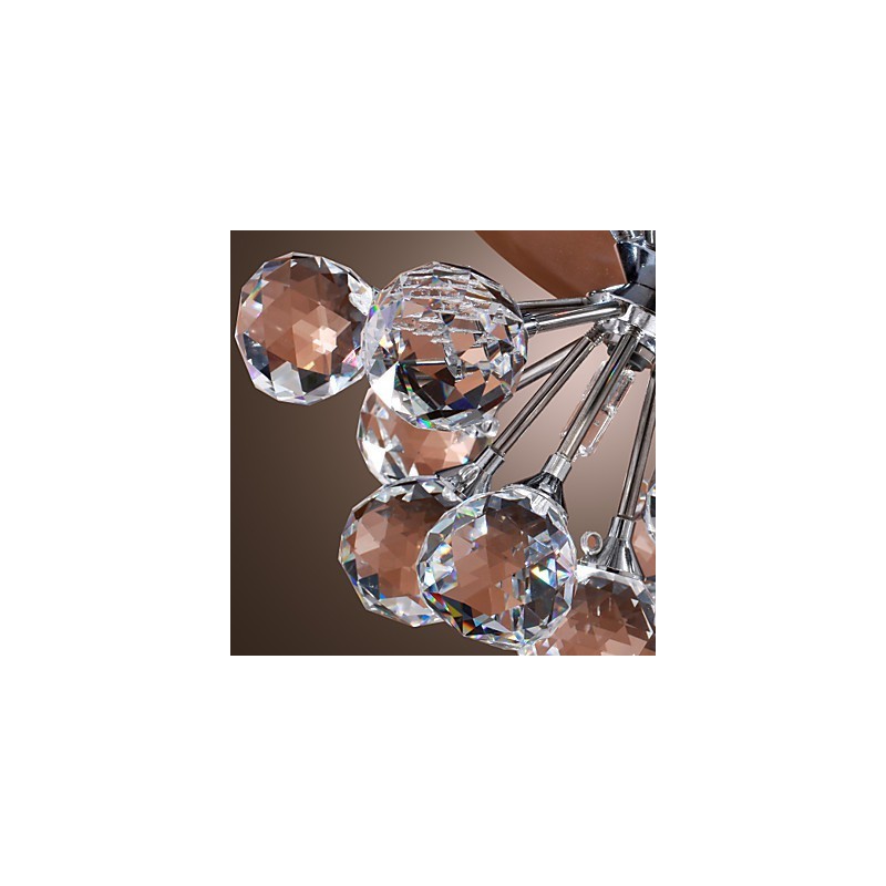 Modern Contemporary Crystal Mini Style Chrome Metal Flush Mount