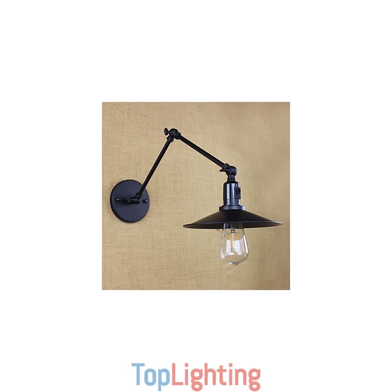 Rustic Lodge Painting Feature for Mini Style Swing Arm Downlight Wall Sconces