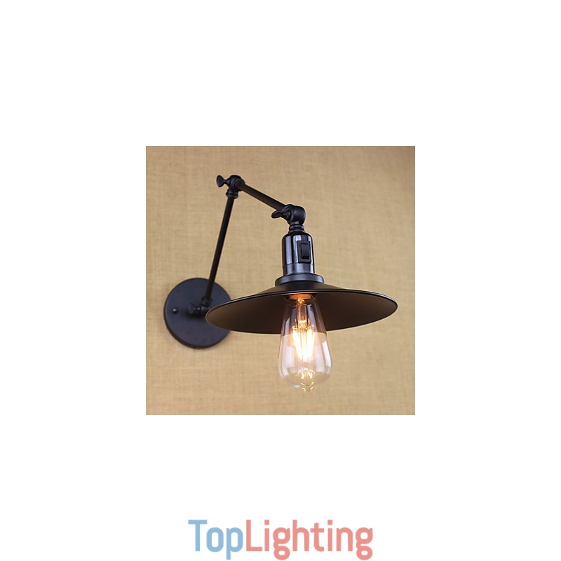 Rustic Lodge Painting Feature for Mini Style Swing Arm Downlight Wall Sconces