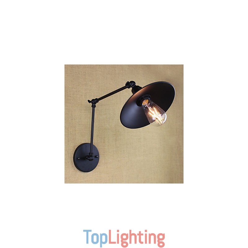 Rustic Lodge Painting Feature for Mini Style Swing Arm Downlight Wall Sconces