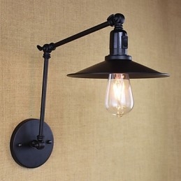 Rustic Lodge Painting Feature for Mini Style Swing Arm Downlight Wall Sconces
