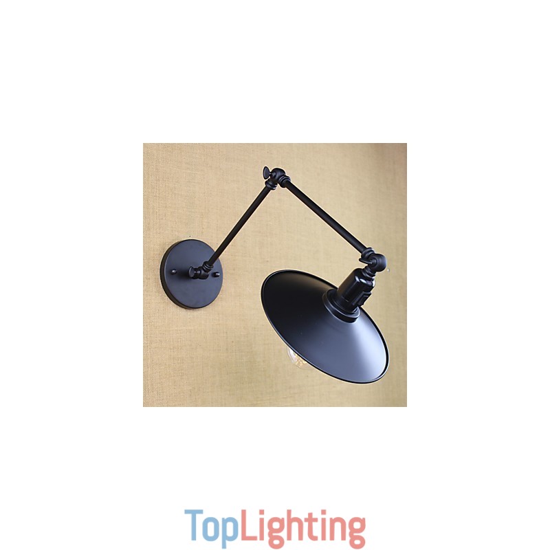Rustic Lodge Painting Feature for Mini Style Swing Arm Downlight Wall Sconces