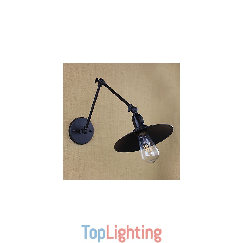 Rustic Lodge Painting Feature for Mini Style Swing Arm Downlight Wall Sconces