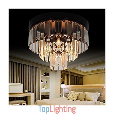 Modern Contemporary Crystal Metal Flush Mount Modern Contemporary Crystal Metal Flush Mount