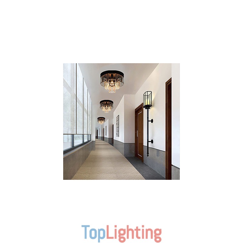 Modern Contemporary Crystal Metal Flush Mount