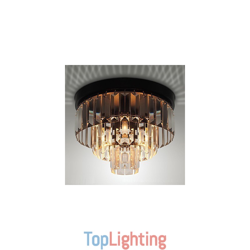 Modern Contemporary Crystal Metal Flush Mount