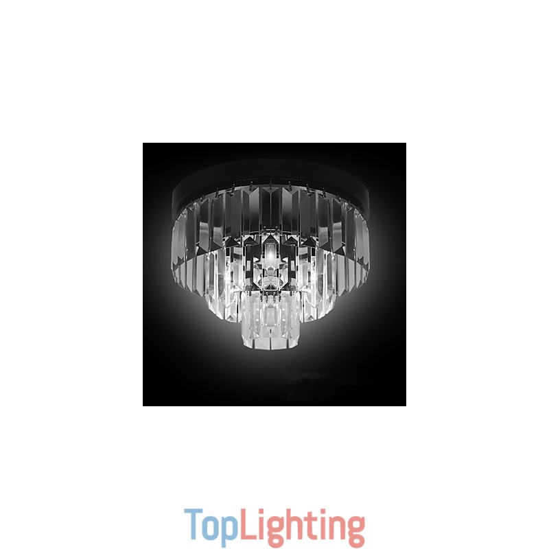 Modern Contemporary Crystal Metal Flush Mount