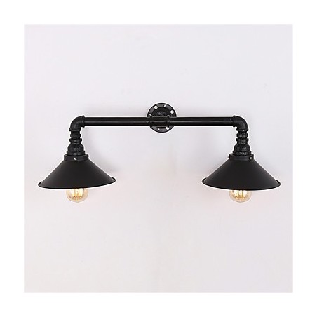 2 Heads Retro Industrial Pipe Wall Lights Simple Loft Black Metal Dining Room Kitchen Bar Cafe Decoration lighting 2 Heads Retro Industrial Pipe Wall Lights Simple Loft Black Metal Dining Room Kitchen Bar Cafe Decoration lighting