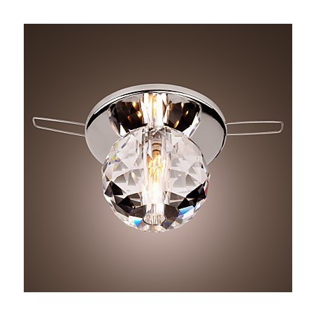 Modern Contemporary Crystal Mini Style Chrome Metal Flush Mount Modern Contemporary Crystal Mini Style Chrome Metal Flush Mount