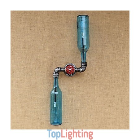 Wrought Iron Loft The Bottle Pipe Bottle Wall Lamp Shelf Wrought Iron Loft The Bottle Pipe Bottle Wall Lamp Shelf