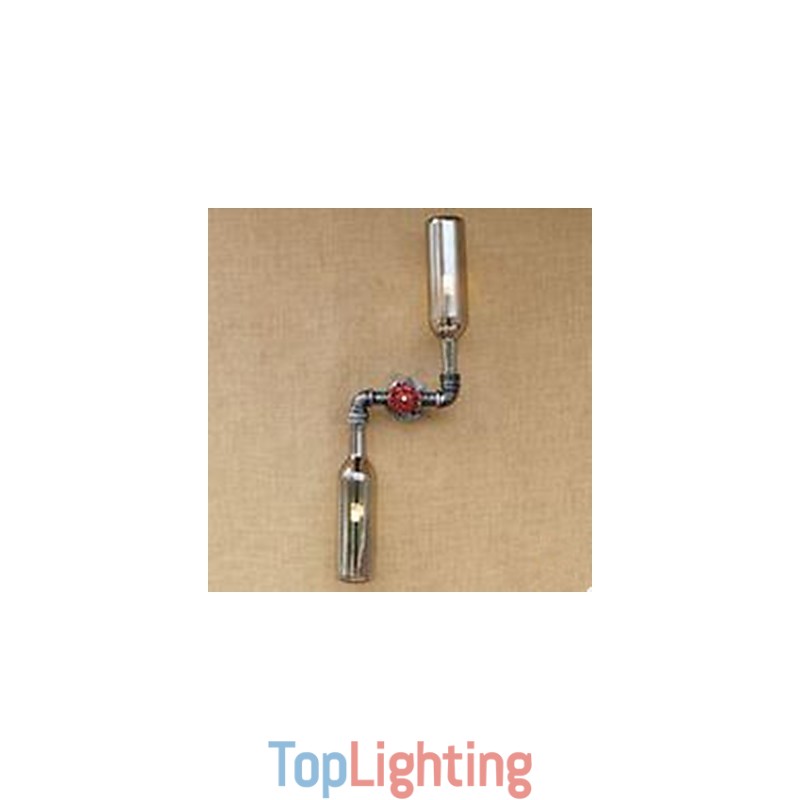 Wrought Iron Loft The Bottle Pipe Bottle Wall Lamp Shelf