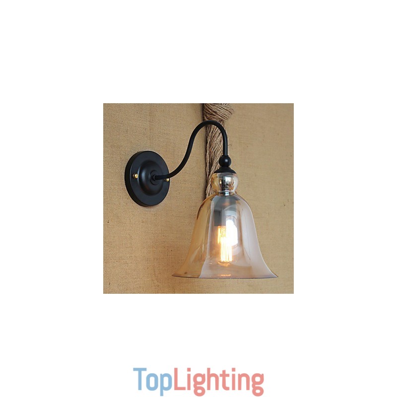 American Rural Countryside Minimalist Living Room Hallway Decorated Glass Wall Sconce