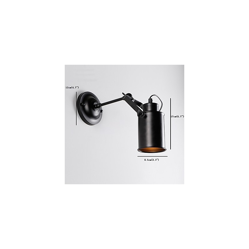 Vintage Black Metal Loft Wall Sconce Living Room Dining Room Hallway Cafe Bars Bar Wall Lamp