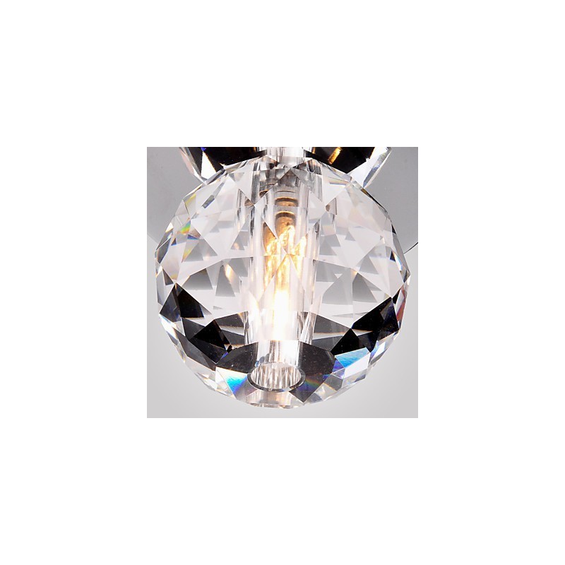 Modern Contemporary Crystal Mini Style Chrome Metal Flush Mount