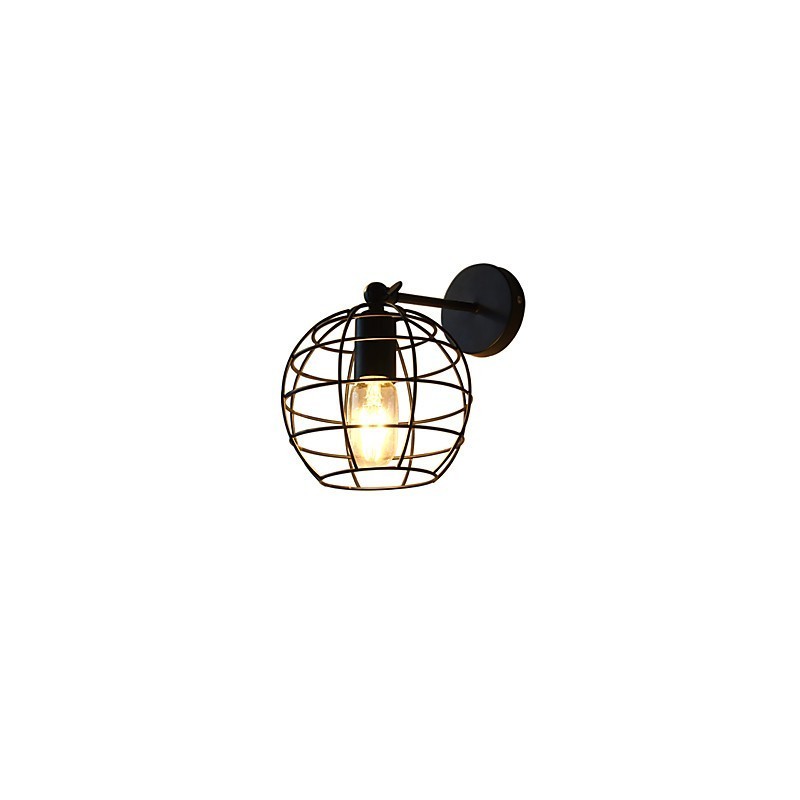 Bricks Hollow Round Iron Wall Lamp Dumb Black American Decoration Lightsaber Lamp On Wall