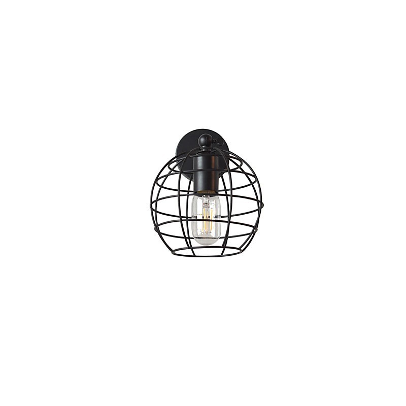 Bricks Hollow Round Iron Wall Lamp Dumb Black American Decoration Lightsaber Lamp On Wall