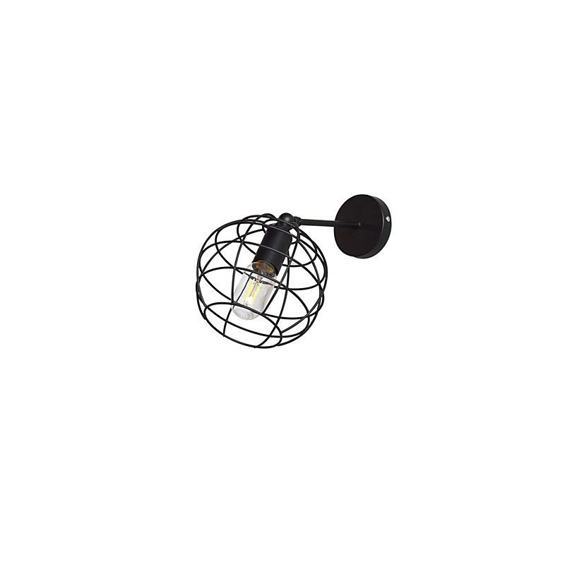 Bricks Hollow Round Iron Wall Lamp Dumb Black American Decoration Lightsaber Lamp On Wall