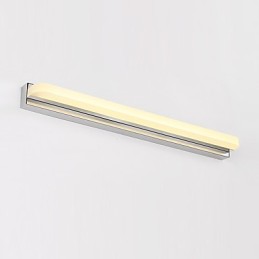 Integrated Modern Contemporary Chrome Feature for Ambient Light Bathroom Lighting Wall Light