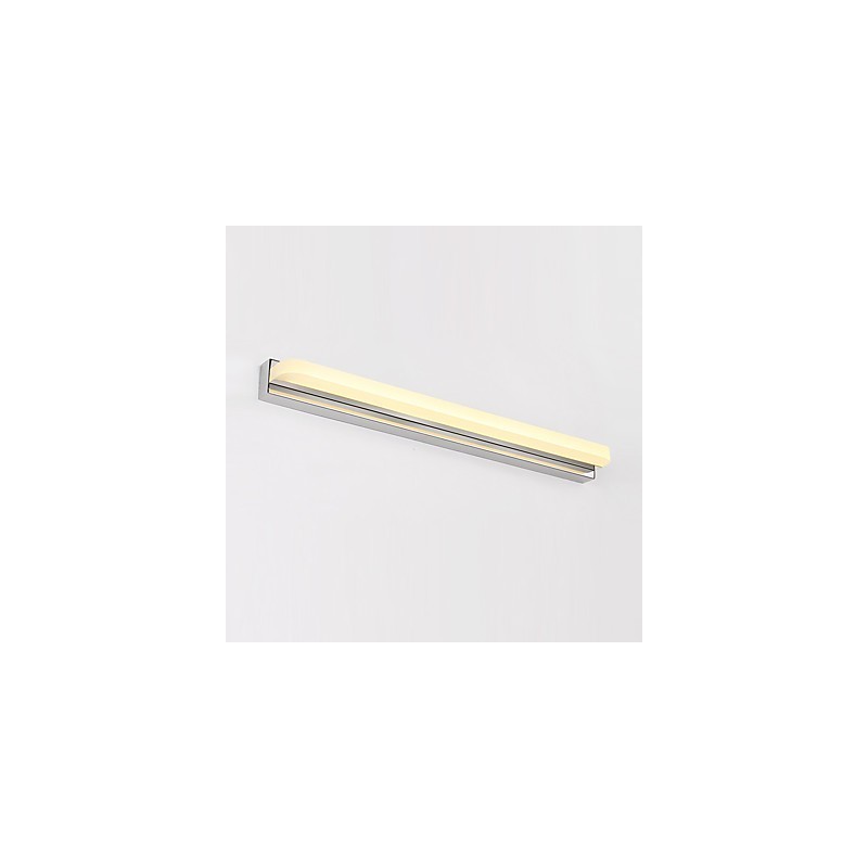 Integrated Modern Contemporary Chrome Feature for Ambient Light Bathroom Lighting Wall Light