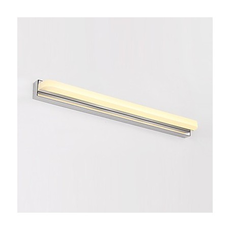 Integrated Modern Contemporary Chrome Feature for Ambient Light Bathroom Lighting Wall Light