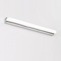 Integrated Modern Contemporary Chrome Feature for Ambient Light Bathroom Lighting Wall Light