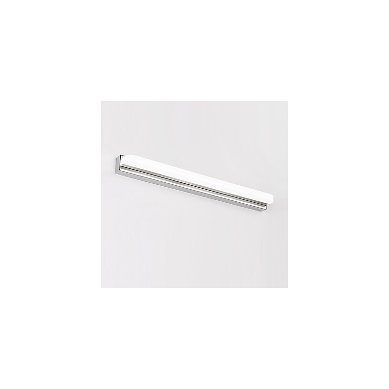 Integrated Modern Contemporary Chrome Feature for Ambient Light Bathroom Lighting Wall Light